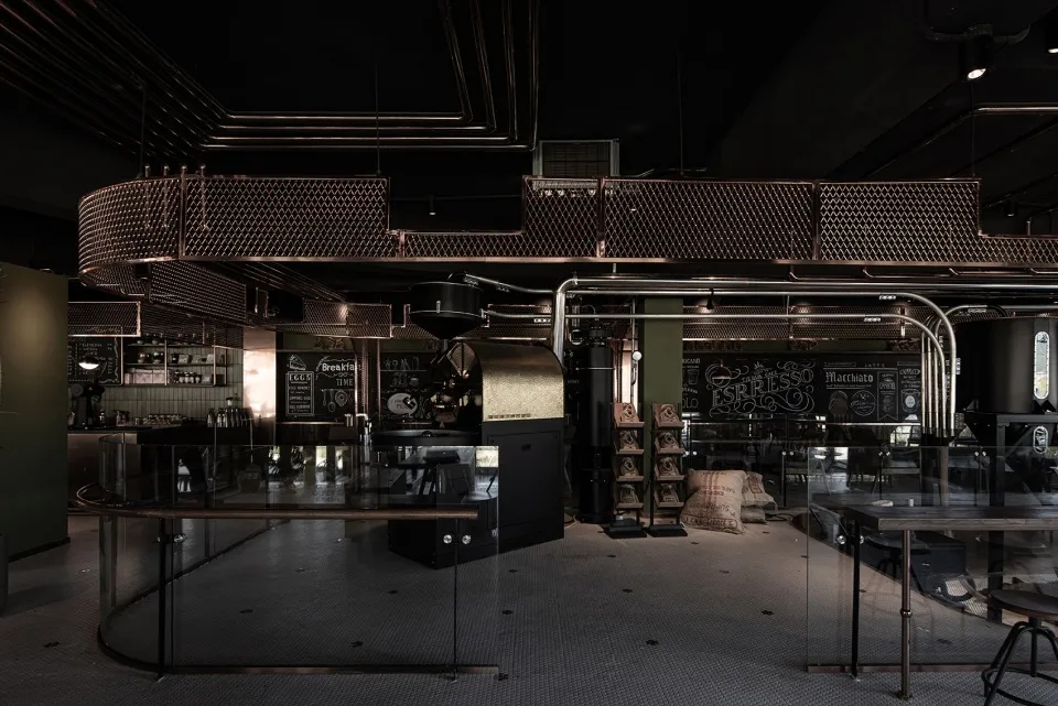 汕头硬核的金属质感，让这个杭州餐饮空间设计绝了